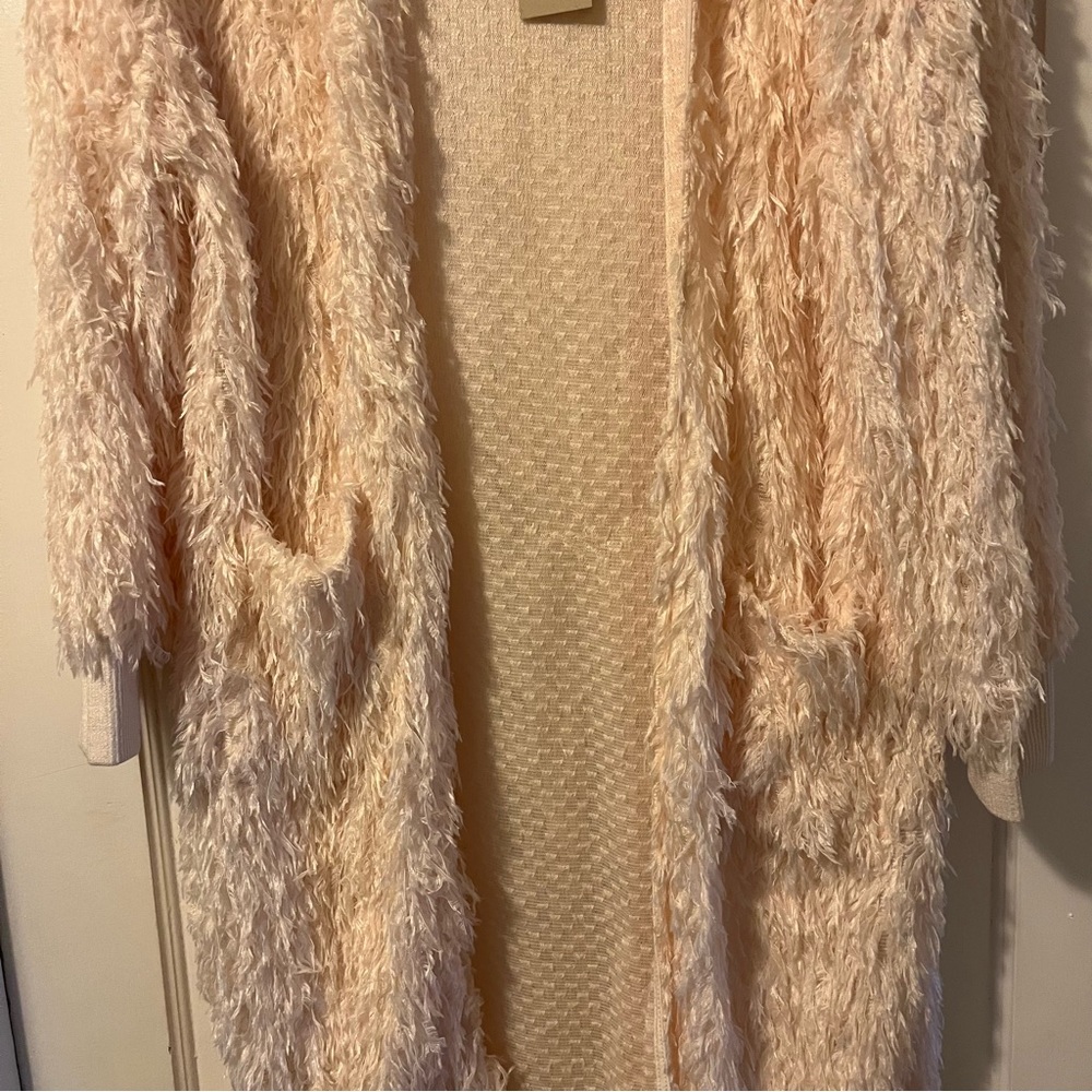 NWT Dolls Kill Acoa Long Feather Cardigan Size Large - Picture 3 of 4